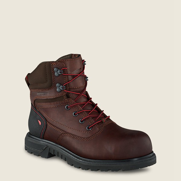 Work Støvler Dame - Red Wing Brnr Xp - 6-Inch Waterproof Safety Toe - Brune/Sort - RXJWIQ-037